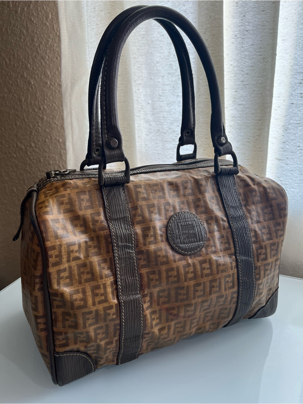 FENDI VINTAGE FF MONOGRAM HANDBAG - Picture 16 of 16